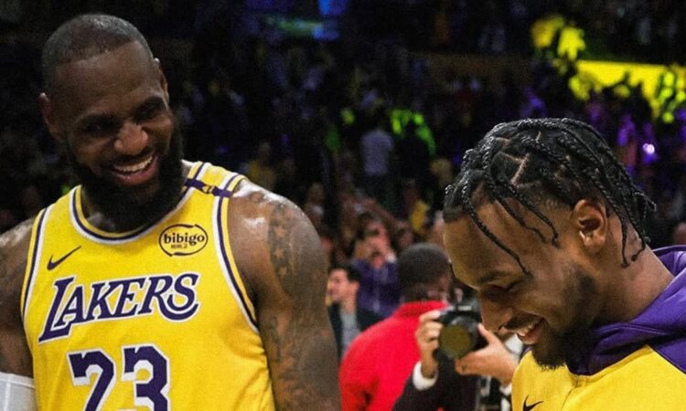 LeBron James, Bronny James, Los Angeles Lakers, NBA, Golden State Warriors