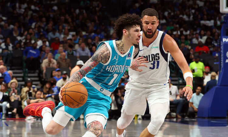 NBA Trade Idea Sends LaMelo Ball To Mavericks, Klay Thompson To Lakers, Rui Hachimura To Hornets