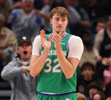 NBA: Cooper Flagg reacts during the second half for the Dallas Mavericks against the Los Angeles Lakers at American Airlines Center
