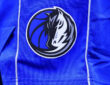 NBA: The Dallas Mavericks logo is visible on the shorts of Anthony Davis before a game against the Chicago Bulls at the United Center.