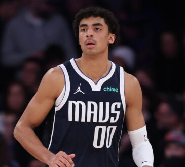Max Christie dribbles the ball for the Dallas Mavericks against the New York Knicks at Madison Square Garden