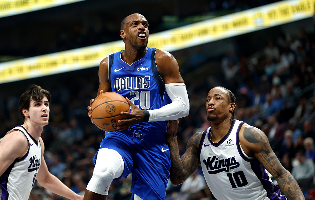 NBA forward Khris Middleton of the Dallas Mavericks is drawing interest from the Denver Nuggets