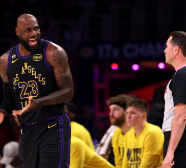 NBA forward LeBron James of the Los Angeles Lakers