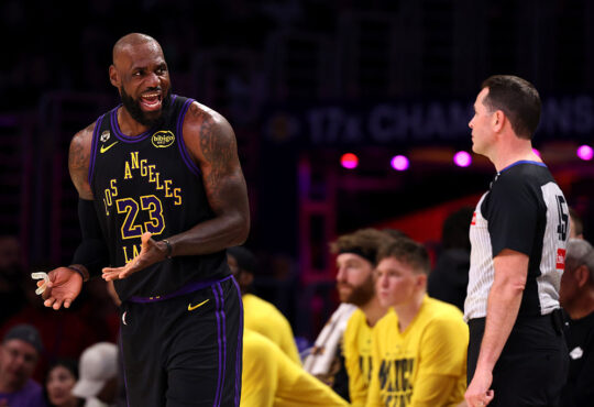 NBA forward LeBron James of the Los Angeles Lakers
