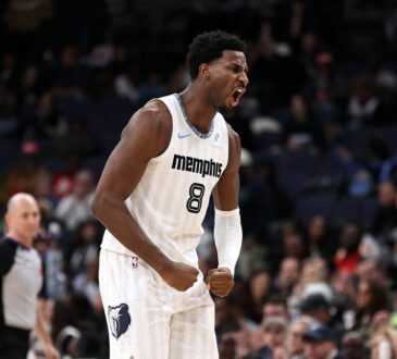 NBA: Jaren Jackson Jr. reacts during the second half at FedExForum against the Minnesota Timberwolves