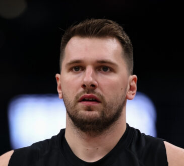 NBA: Luka Dončić looks on before the Los Angeles Lakers’ game against the Washington Wizards at Capital One Arena.