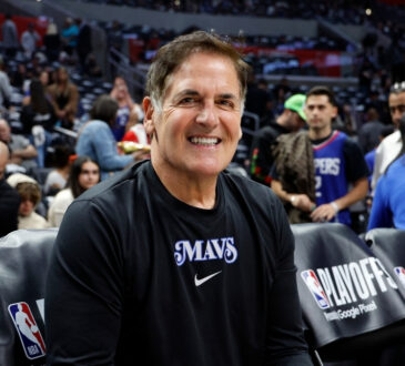 NBA: Mark Cuban attends Round 1 Game 2 between the Dallas Mavericks and Los Angeles Clippers at Crypto.com Arena in Los Angeles.