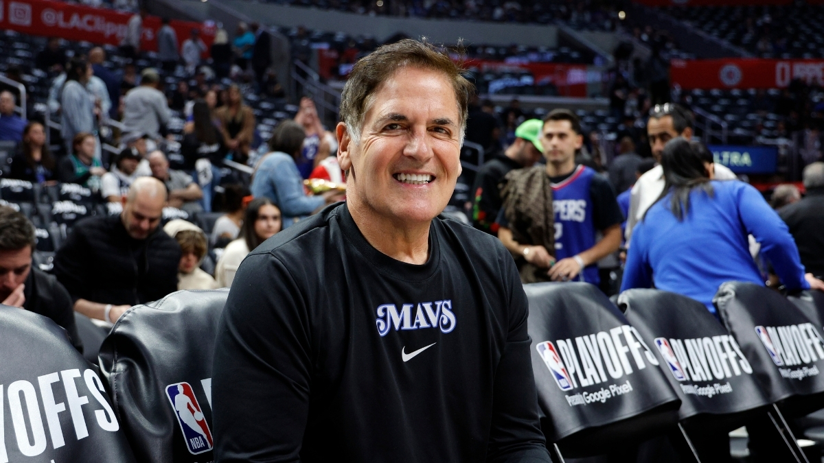 NBA: Mark Cuban attends Round 1 Game 2 between the Dallas Mavericks and Los Angeles Clippers at Crypto.com Arena in Los Angeles.