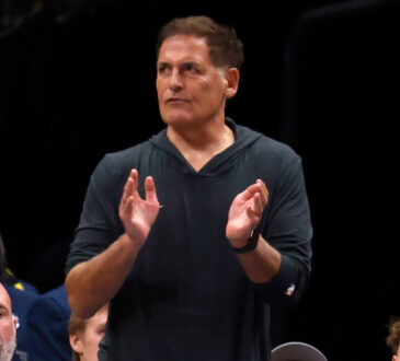 NBA: Mark Cuban watches the second half of the Dallas Mavericks’ game against the Portland Trail Blazers at American Airlines Center.