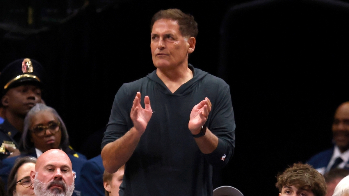 NBA: Mark Cuban watches the second half of the Dallas Mavericks’ game against the Portland Trail Blazers at American Airlines Center.