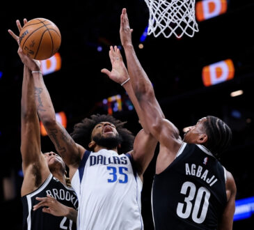 NBA: Marvin Bagley III shoots the ball for the Dallas Mavericks against the Brooklyn Nets at Barclays Center in New York.