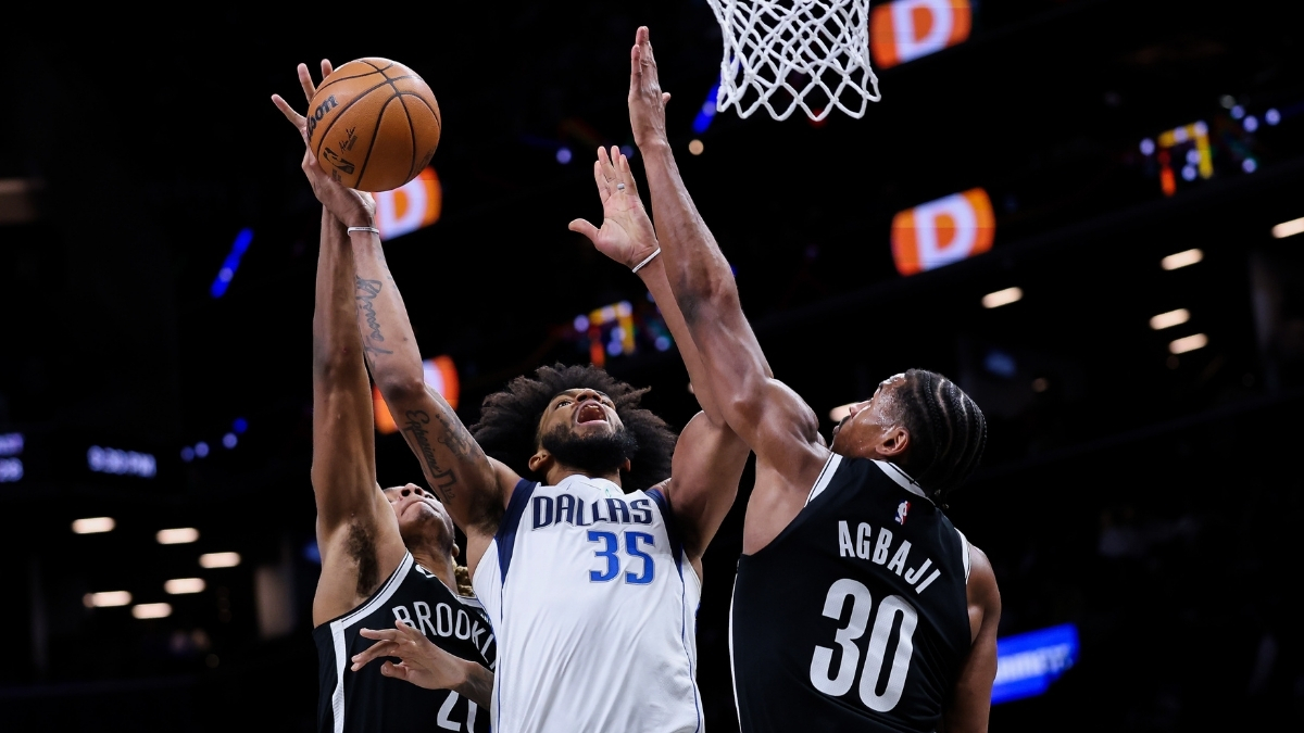 NBA: Marvin Bagley III shoots the ball for the Dallas Mavericks against the Brooklyn Nets at Barclays Center in New York.