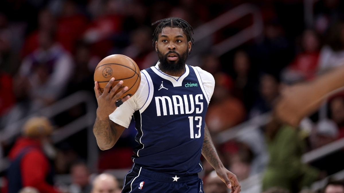 NBA: Naji Marshall brings the ball up court for the Dallas Mavericks against the Houston Rockets at Toyota Center.