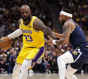 NBA forward LeBron James of the Los Angeles Lakers