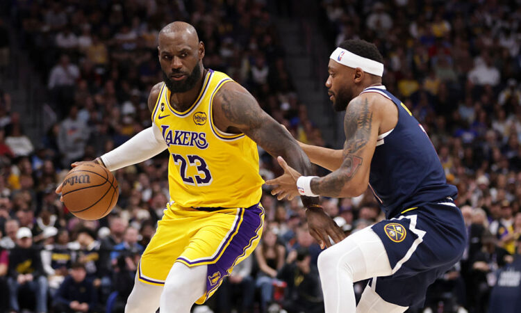 NBA forward LeBron James of the Los Angeles Lakers