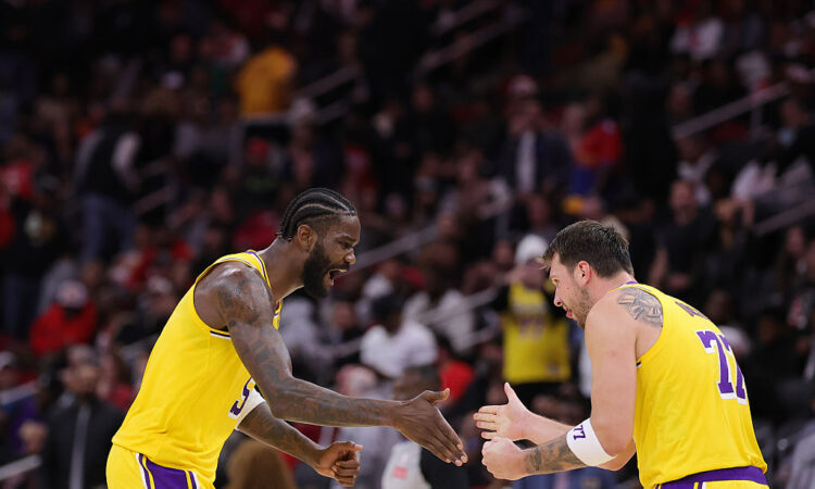 Los Angeles Lakers stars Deandre Ayton and Luka Dončić