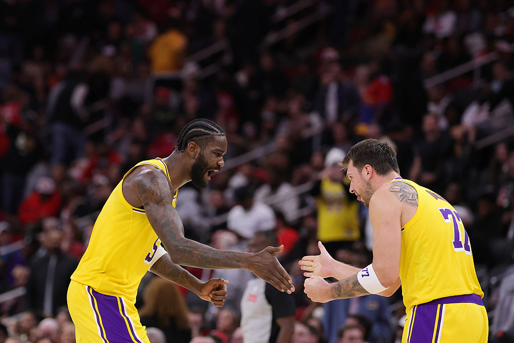 Los Angeles Lakers stars Deandre Ayton and Luka Dončić