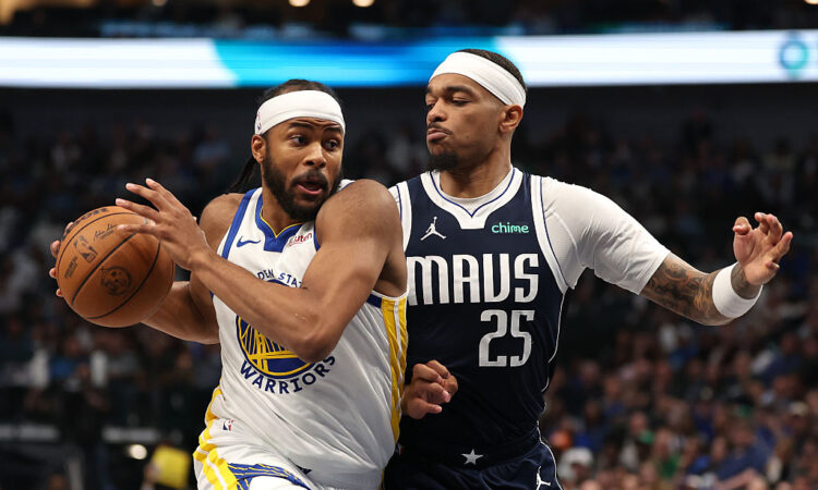 Dallas Mavericks forward PJ Washington guards Golden State Warriors guard Moses Moody
