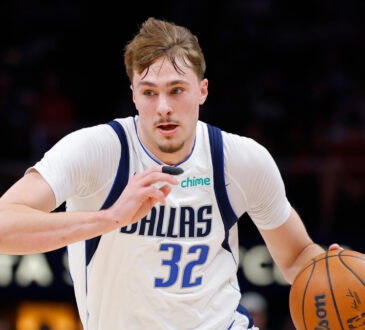 Cooper Flagg #32 of the Dallas Mavericks drives to the basket during the first quarter against the Atlanta Hawks at State Farm Arena on March 10, 2026 in Atlanta, Georgia.