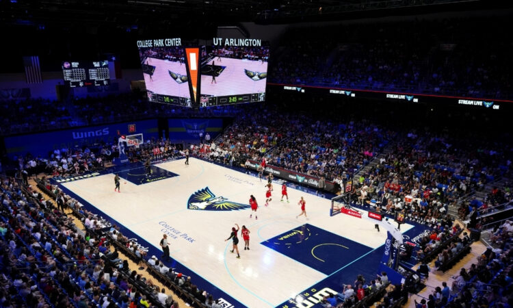 General view of College Park Center during the Dallas Wings vs. Indiana Fever game on Sept. 1, 2024.
