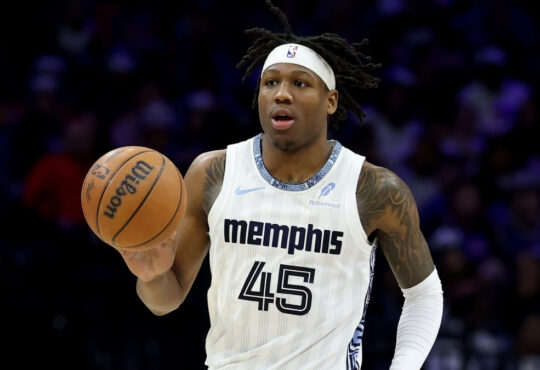 GG Jackson #45 of the Memphis Grizzlies in action against the Philadelphia 76ers at Xfinity Mobile Arena on March 10, 2026.