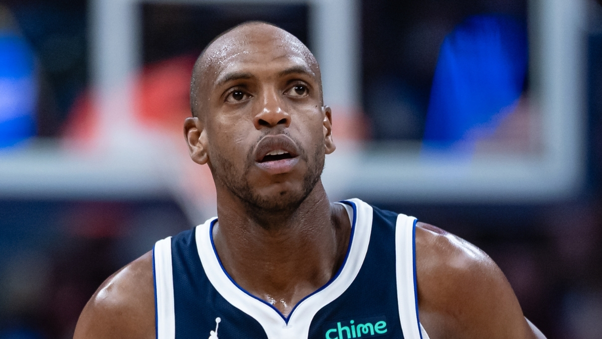 NBA: Khris Middleton jogs up court for the Dallas Mavericks during a game against the Indiana Pacers at Gainbridge Fieldhouse.
