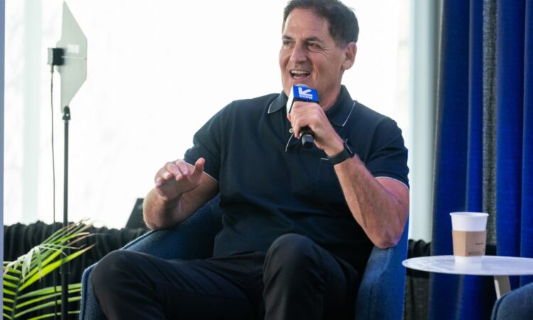 Mark Cuban speaking at the Two Disruptors, One Reality Check session during the 2026 SXSW Conference and Festival in Austin, Texas.