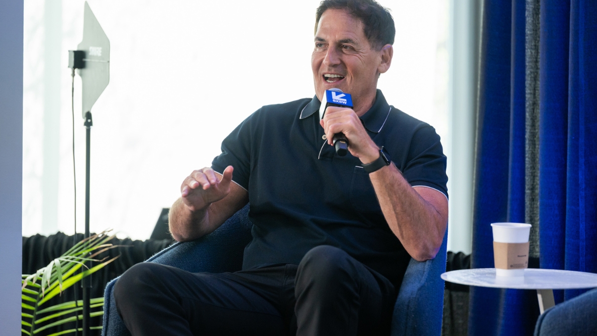 Mark Cuban speaking at the Two Disruptors, One Reality Check session during the 2026 SXSW Conference and Festival in Austin, Texas.