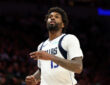 NBA: Naji Marshall looks on during the fourth quarter at Target Center as the Dallas Mavericks face the Minnesota Timberwolves.