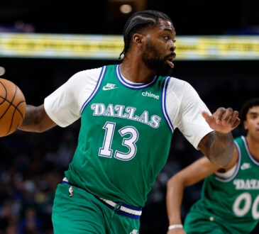 Naji Marshall of the Dallas Mavericks handles the ball against the Los Angeles Clippers during the first half at American Airlines Center on March 21, 2026.