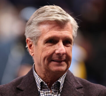 Dallas Mavericks CEO Rick Welts looks on before a game against the Golden State Warriors at American Airlines Center on January 22, 2026.