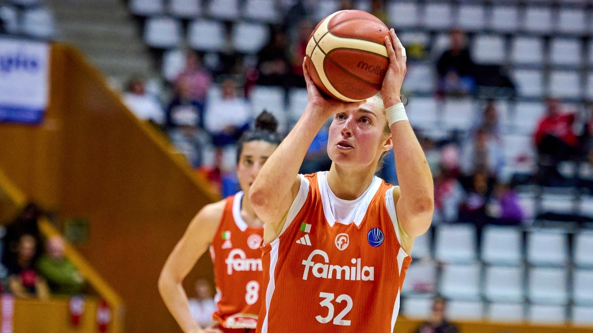 Dallas Wings forward Jessica Shepard competing for Beretta Famila Schio in a EuroLeague Women game against Spar Girona in Spain.