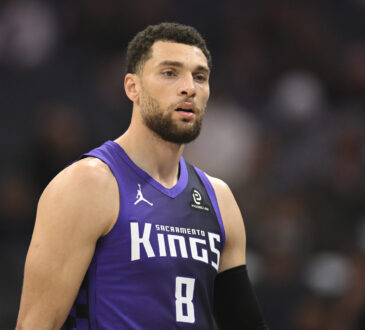 Zach LaVine #8 of the Sacramento Kings looks on during a game against the LA Clippers at Golden 1 Center on February 06, 2026.