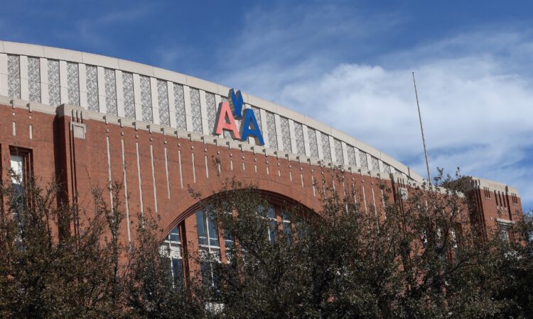 Exterior view of the American Airlines Center in Dallas, Texas