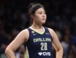 Dallas Wings center Li Yueru looks on during a June 1 game against the Seattle Storm at College Park Center