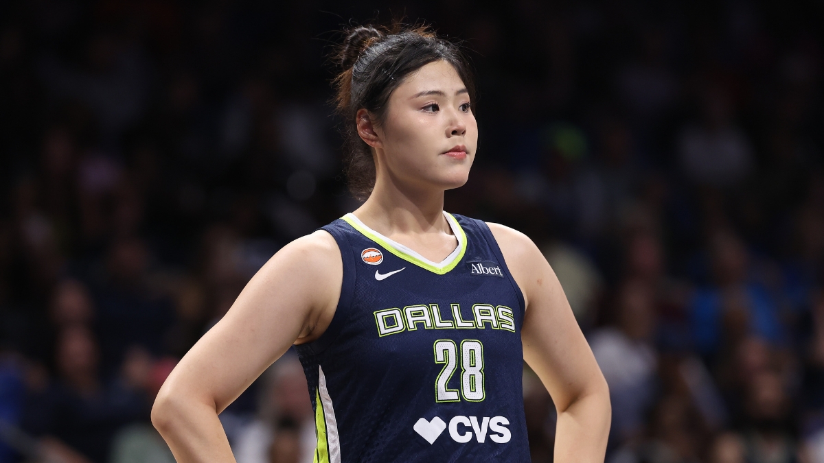 Dallas Wings center Li Yueru looks on during a June 1 game against the Seattle Storm at College Park Center