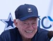 Dallas Cowboys owner and general manager Jerry Jones smiles during the team's training camp opening press conference.