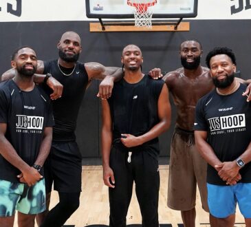 Philadelphia 76ers stars LeBron James, Tyrese Maxey and Jaylen Brown worked out together.