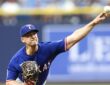 Texas Rangers left-handed pitcher Marco Gonzales releases a pitch against the Tampa Bay Rays at Tropicana Field.