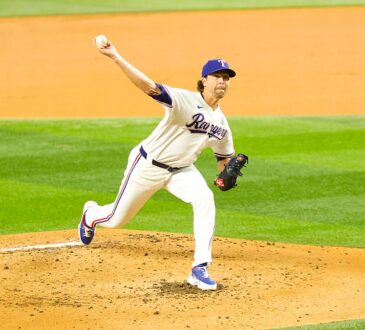 Rangers starting pitcher Jacob deGrom releases a pitch from the mound in the second inning.