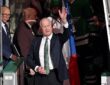 Dallas Stars general manager Jim Nill raises a hand to the crowd during a pregame ceremony.