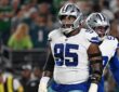 Dallas Cowboys defensive tackle Kenny Clark looks toward the sideline during a game against the Philadelphia Eagles.