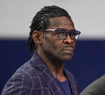Former Dallas Cowboys receiver Michael Irvin looks on during Big 12 Media Days at The Star in Frisco.