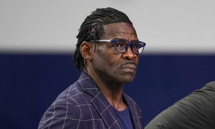 Former Dallas Cowboys receiver Michael Irvin looks on during Big 12 Media Days at The Star in Frisco.