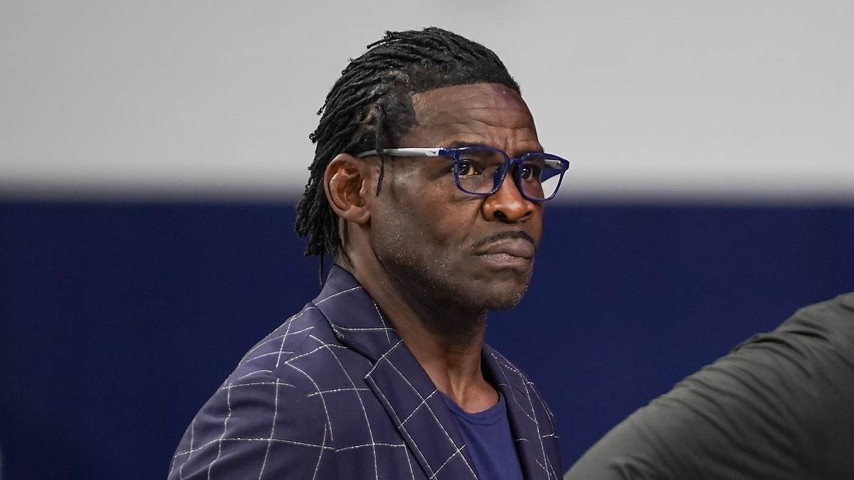 Former Dallas Cowboys receiver Michael Irvin looks on during Big 12 Media Days at The Star in Frisco.