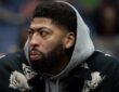 Washington Wizards forward Anthony Davis #23 watches during the first half against his former team, the New Orleans Pelicans, at Smoothie King Center.