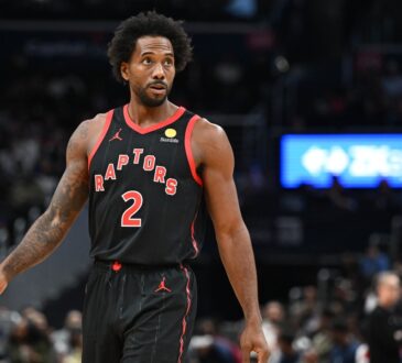 Toronto Raptors forward Kawhi Leonard #2 on the court against the Washington Wizards at Capital One Arena.