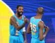 Kyrie Irving and Kevin Durant during the 2025 NBA All-Star Game at Chase Center.